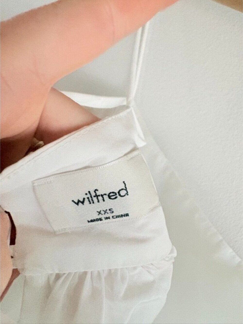 Aritzia Wilfred Poplin Satire Tiered Dress White Size XXS - Picture 7 of 8